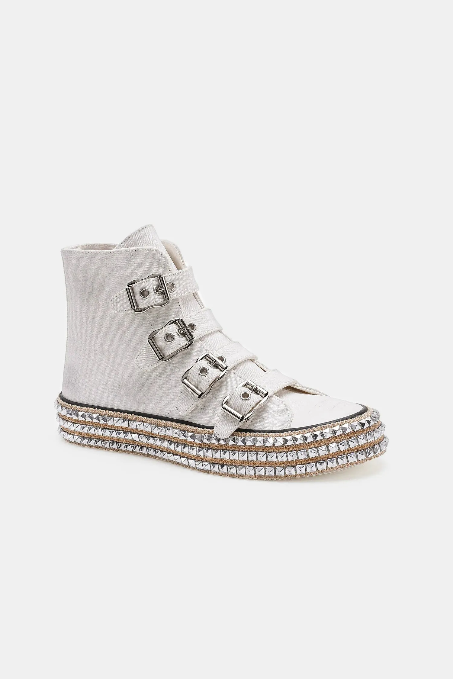 Beast Fashion Studded Platform Sneakers