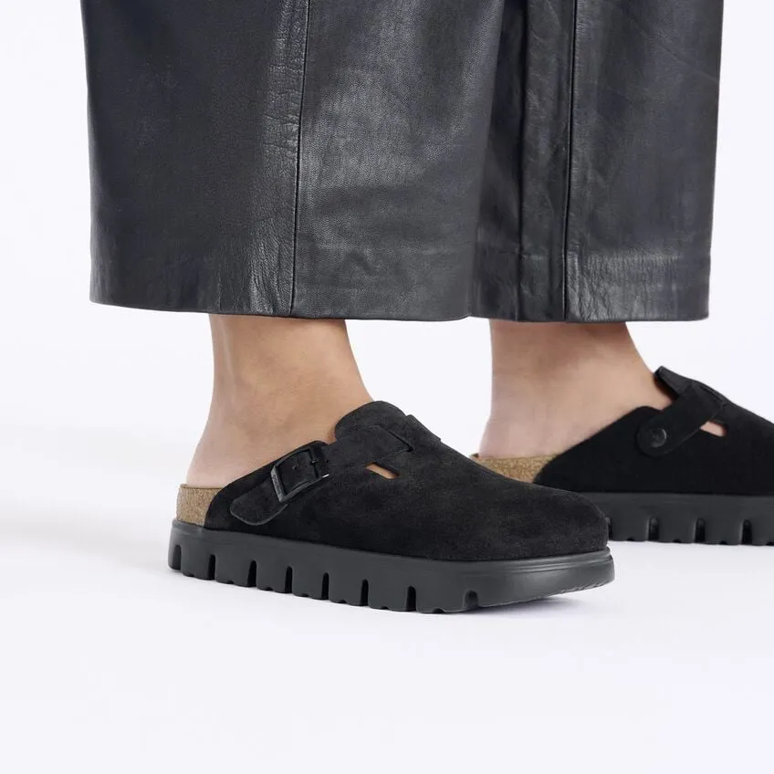 Birkenstock Boston Chunky - Black Suede