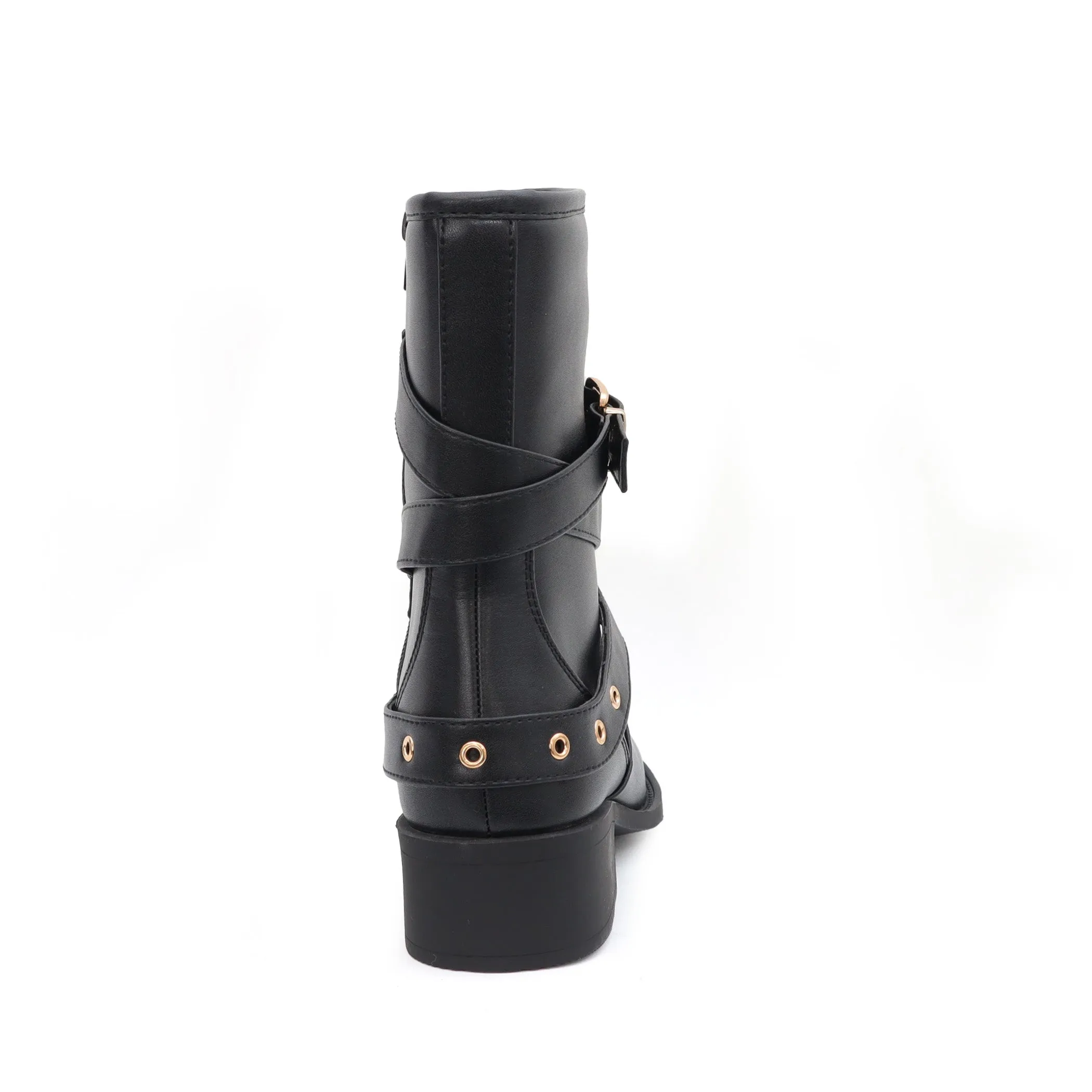 DARCY-12 Women's Strap With Buckle Riding Boot