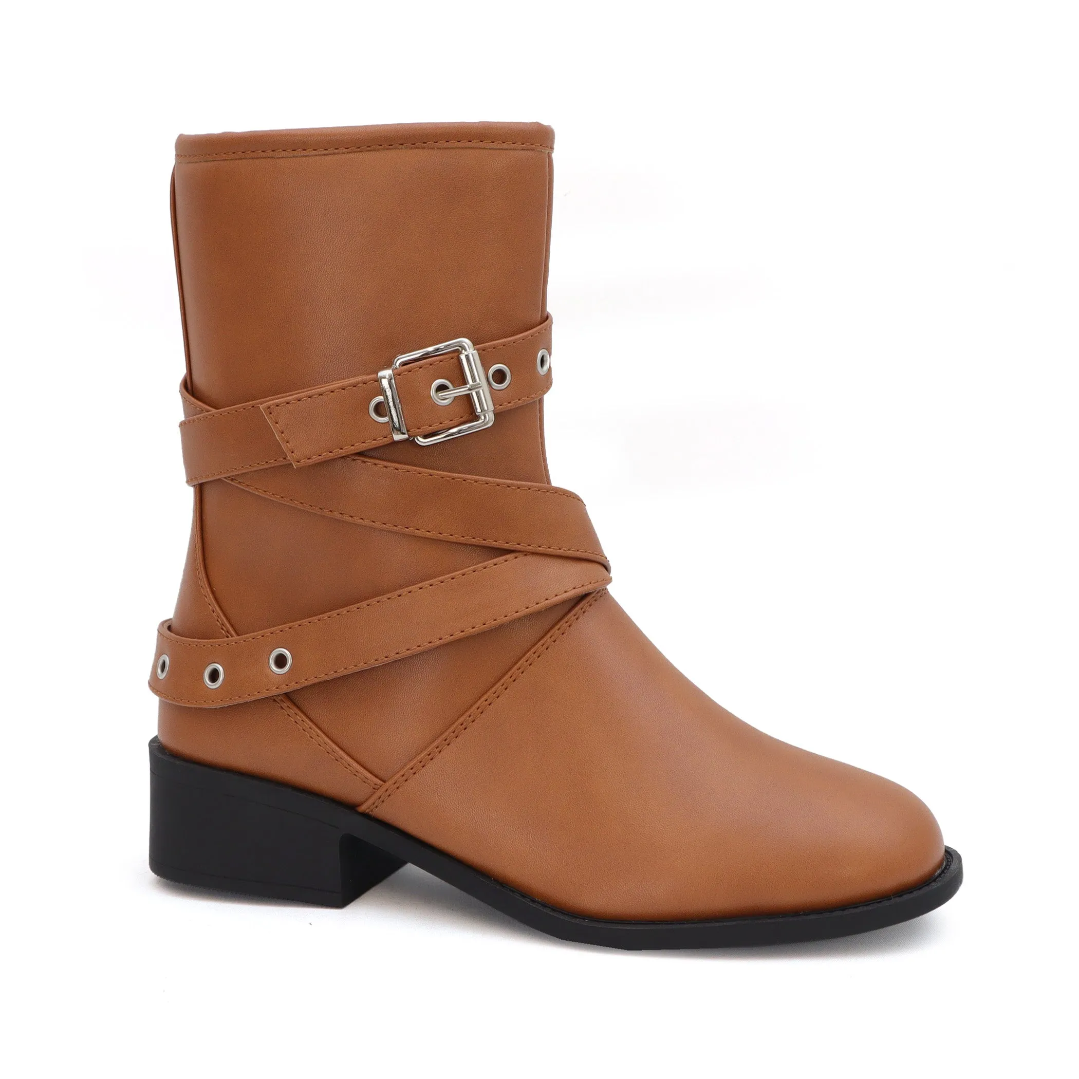 DARCY-12 Women's Strap With Buckle Riding Boot