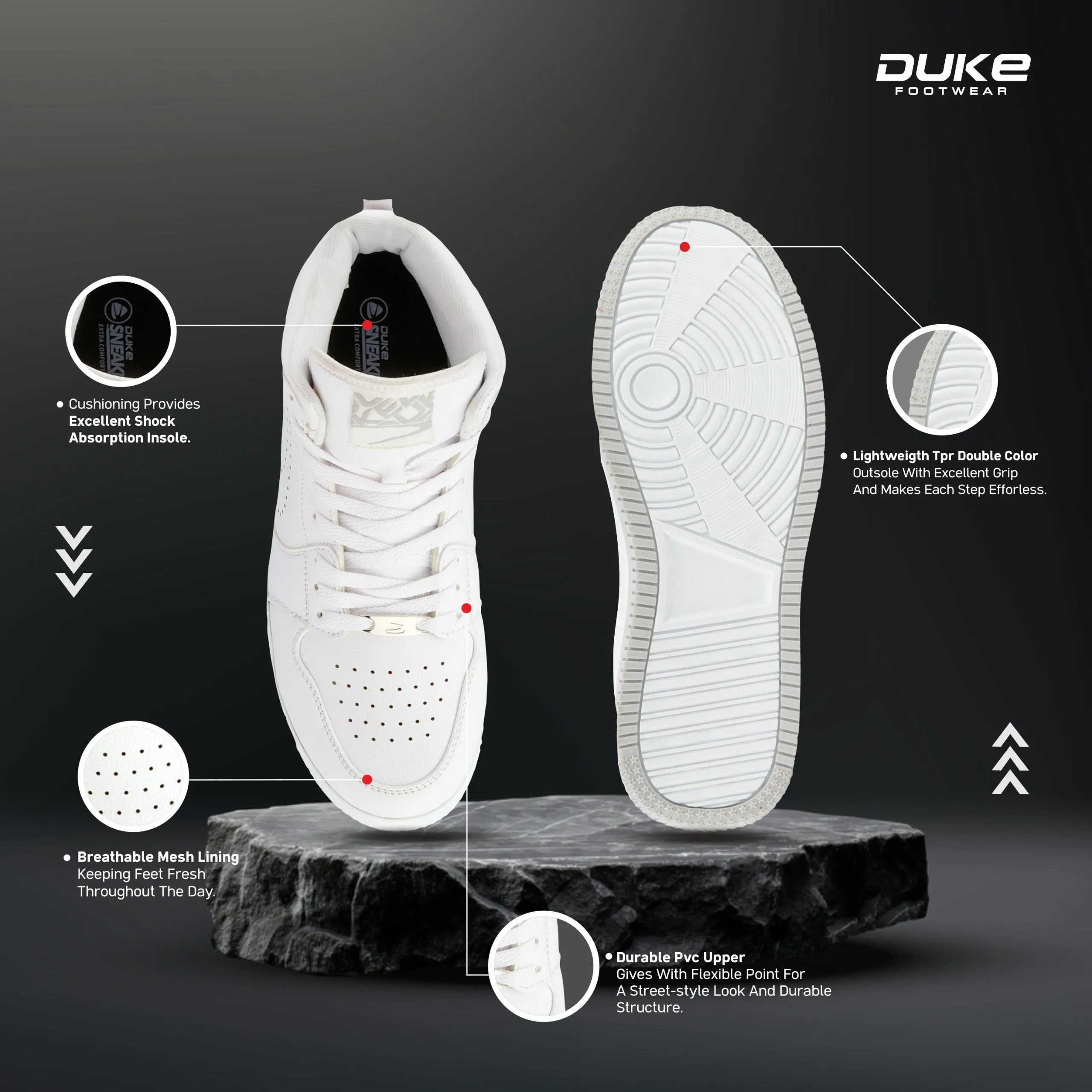 Duke Men Urban High-Top Sneakers (FWOL2545)