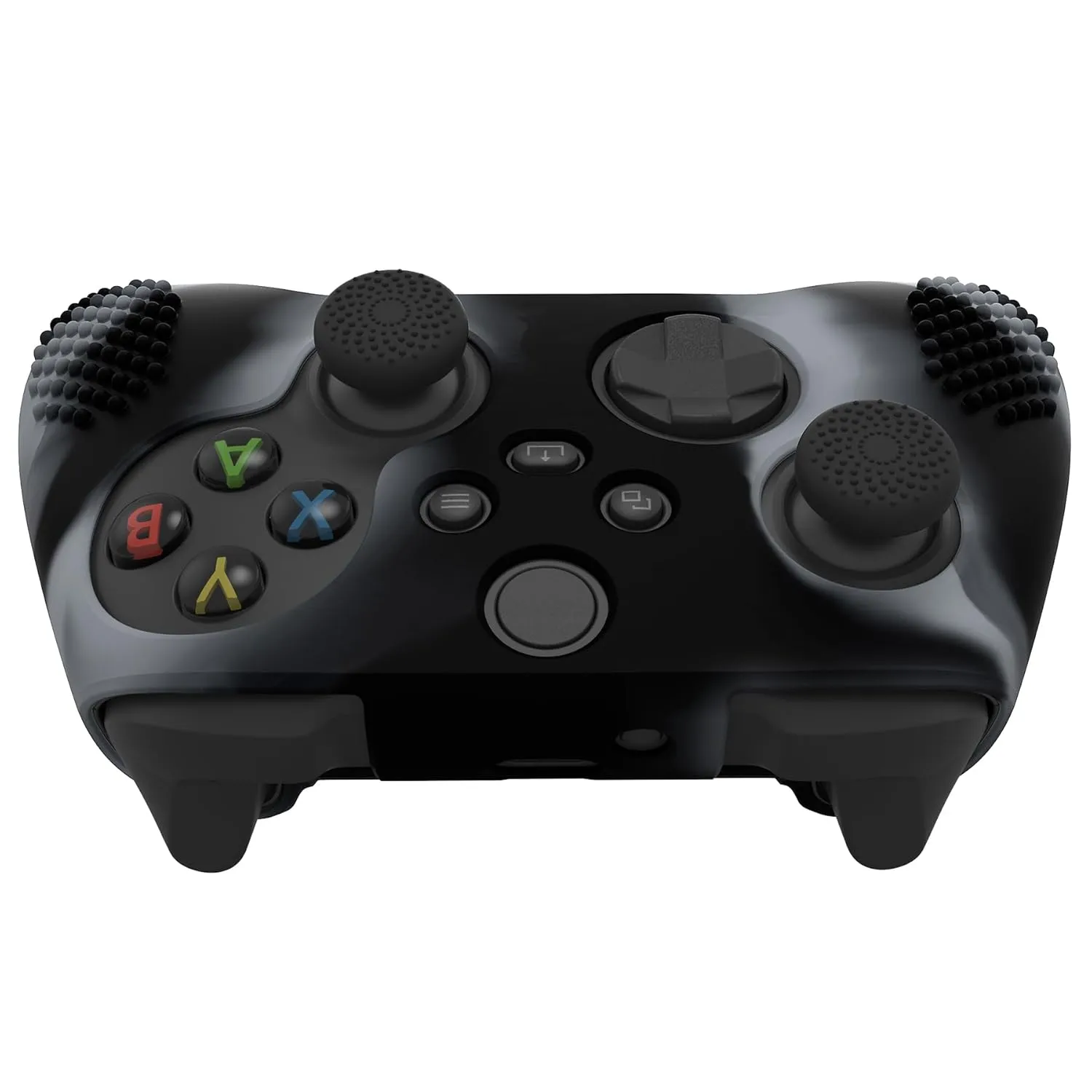 eXtremeRate PlayVital 3D Studded Edition Anti-Slip Silicone Cover Skin for Xbox Series X/S Controller, Rubber Case Protector for Xbox Core Wireless Controller with Thumb Grips - New Hope Gray & Black