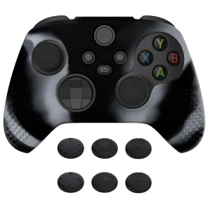 eXtremeRate PlayVital 3D Studded Edition Anti-Slip Silicone Cover Skin for Xbox Series X/S Controller, Rubber Case Protector for Xbox Core Wireless Controller with Thumb Grips - New Hope Gray & Black