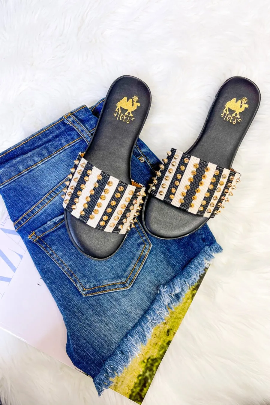 Flirtini Studded Slide Sandals