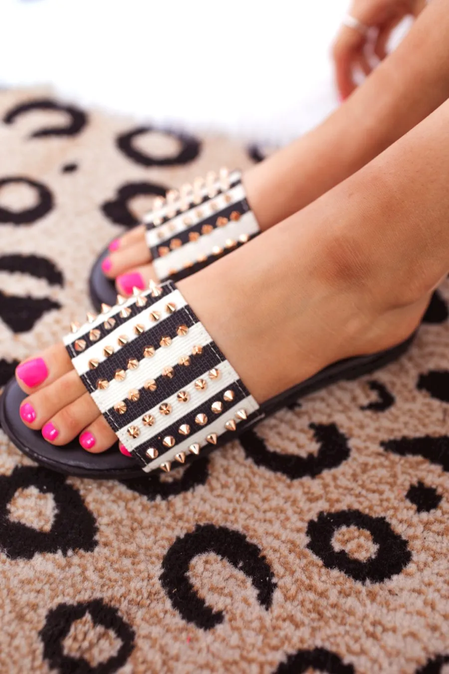 Flirtini Studded Slide Sandals