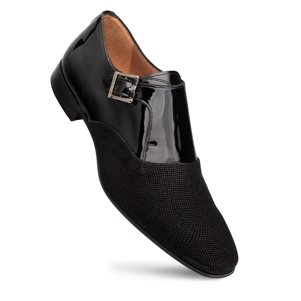 Glass Suede/Patent Formal Monk Strap