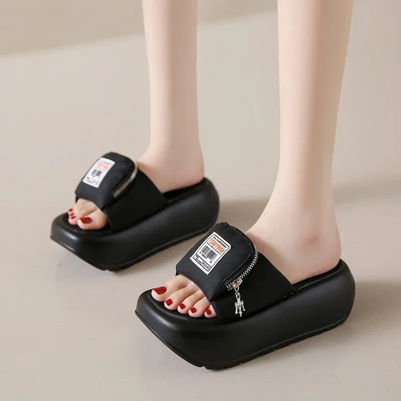 Joskaa 2024 New Chunky Heel Sandals Black