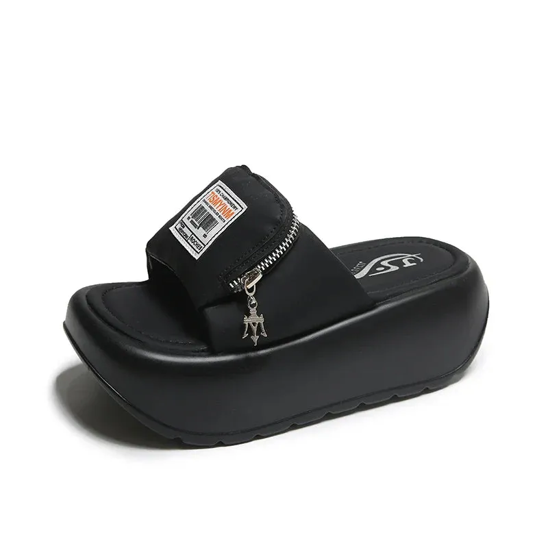 Joskaa 2024 New Chunky Heel Sandals Black