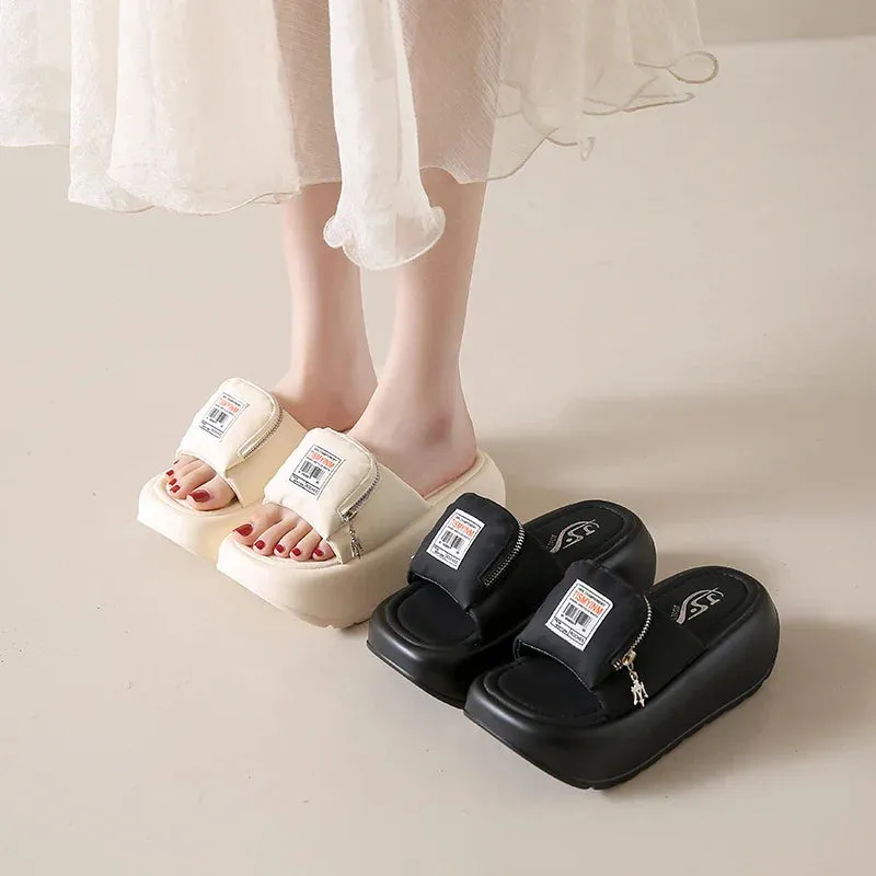 Joskaa 2024 New Chunky Heel Sandals Black
