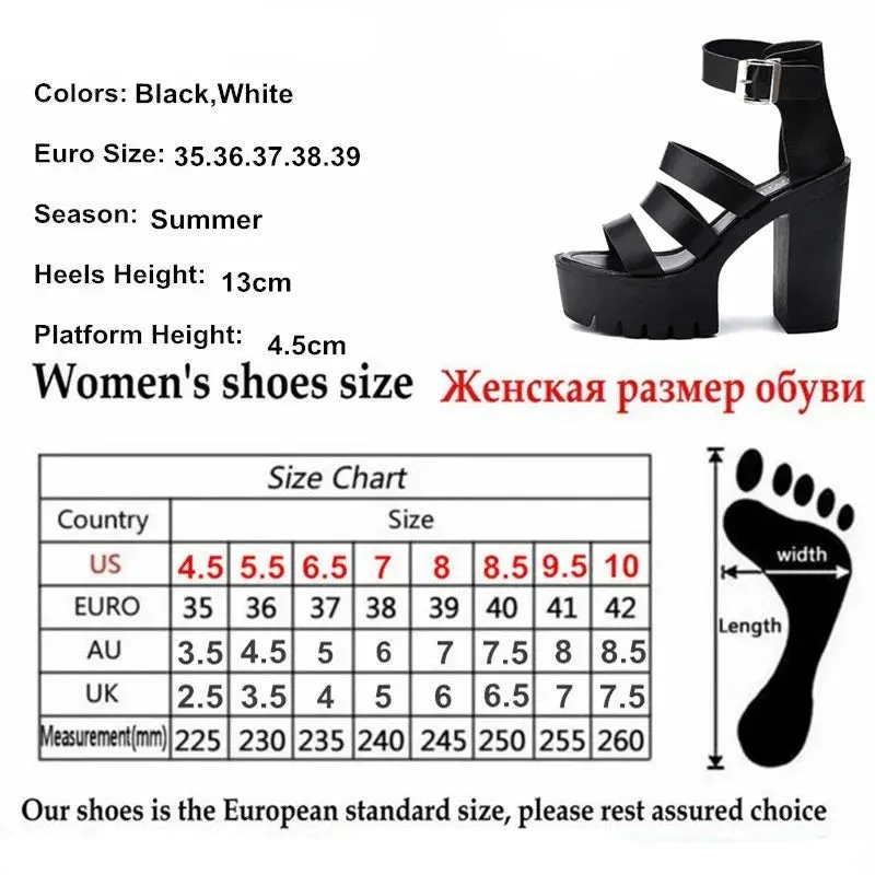 Joskaa 2024 New Chunky Sandals Ankle Strap