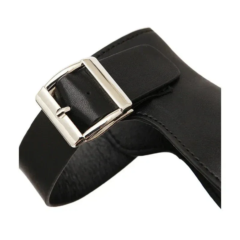 Joskaa 2024 New Chunky Sandals Ankle Strap