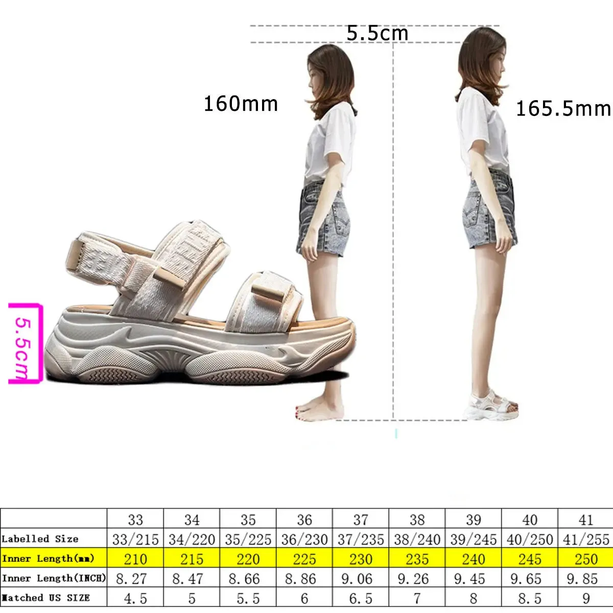 Joskaa 2024 New Cute Comfortable Chunky Sandals