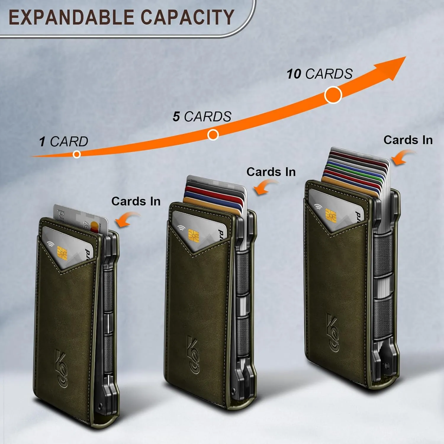 KEMISANT Men Wallet- Slim Wallet Money Clip For Gift Men in Front Pocket 12Cards-Metal Case with Magnetic Flip