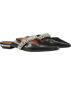 Kurt Geiger Black Princely Leather Flat Mules UK 7 EU 40 👠