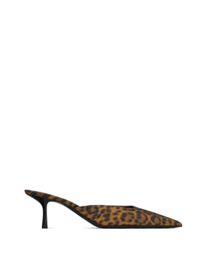 Leopard Grosgrain Barbara Mules