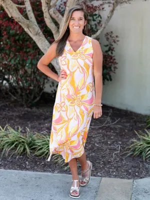 Long Printed Sleeveless Dress by Charlie B