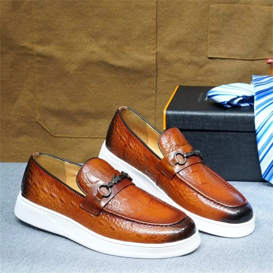 Luxalon Crocodile Slip-ons