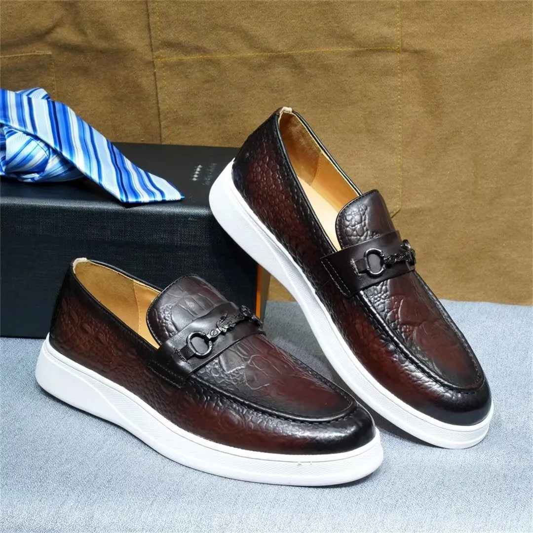 Luxalon Crocodile Slip-ons