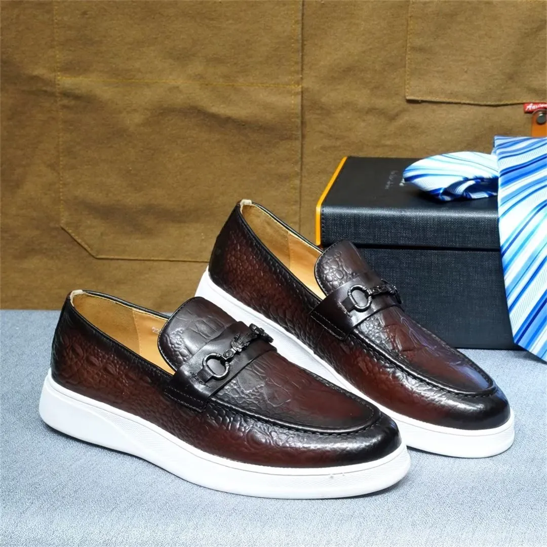 Luxalon Crocodile Slip-ons
