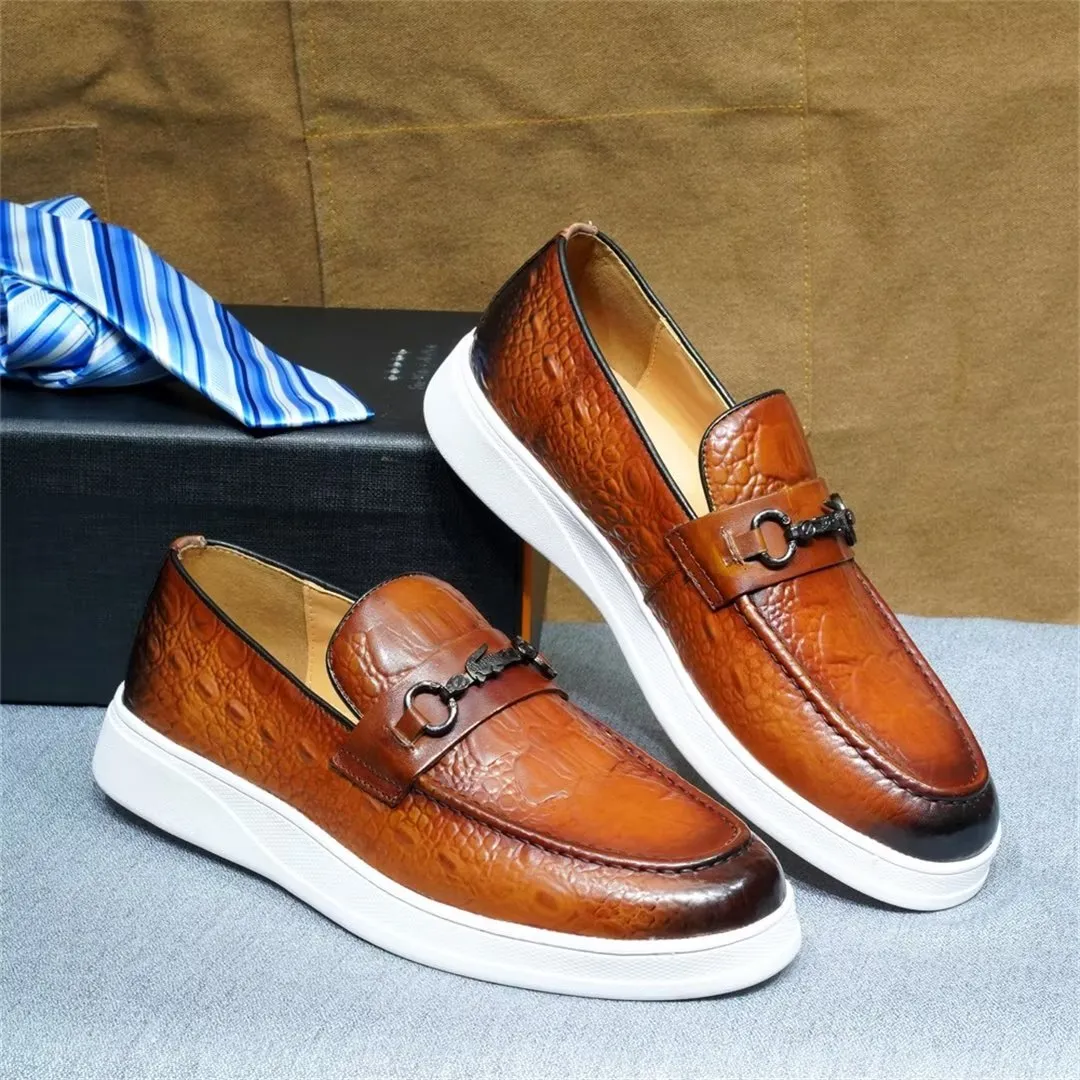 Luxalon Crocodile Slip-ons