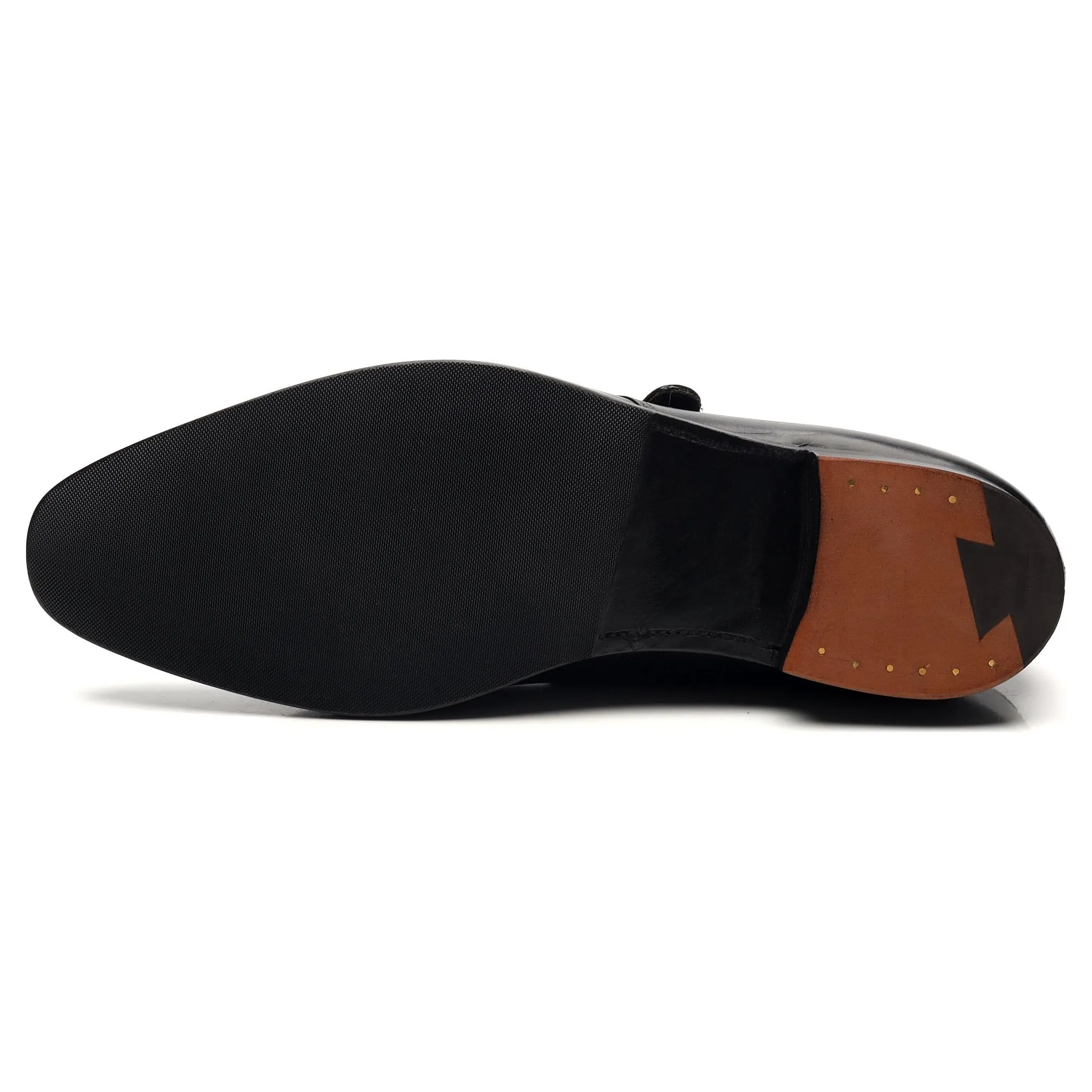 'Monkton' Black Leather Monk Strap UK 9.5 E