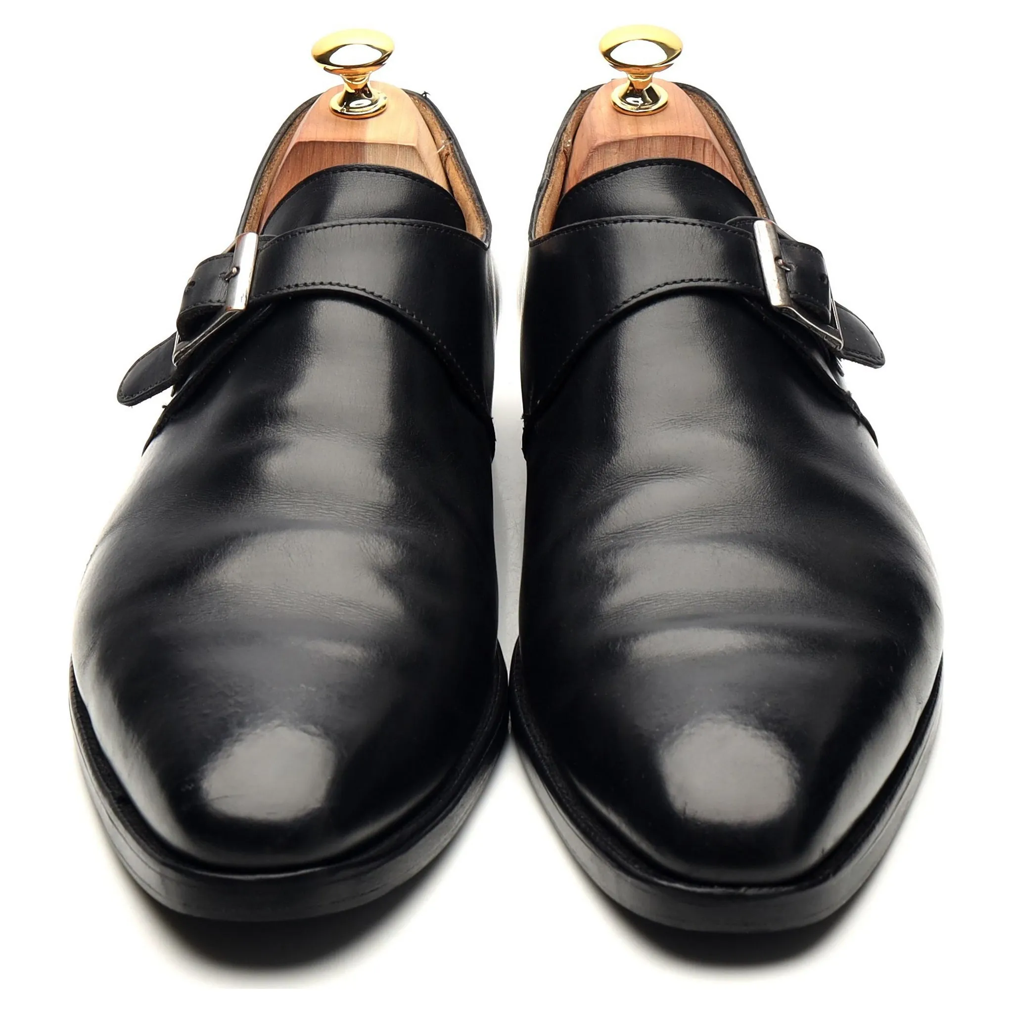 'Monkton' Black Leather Monk Strap UK 9.5 E