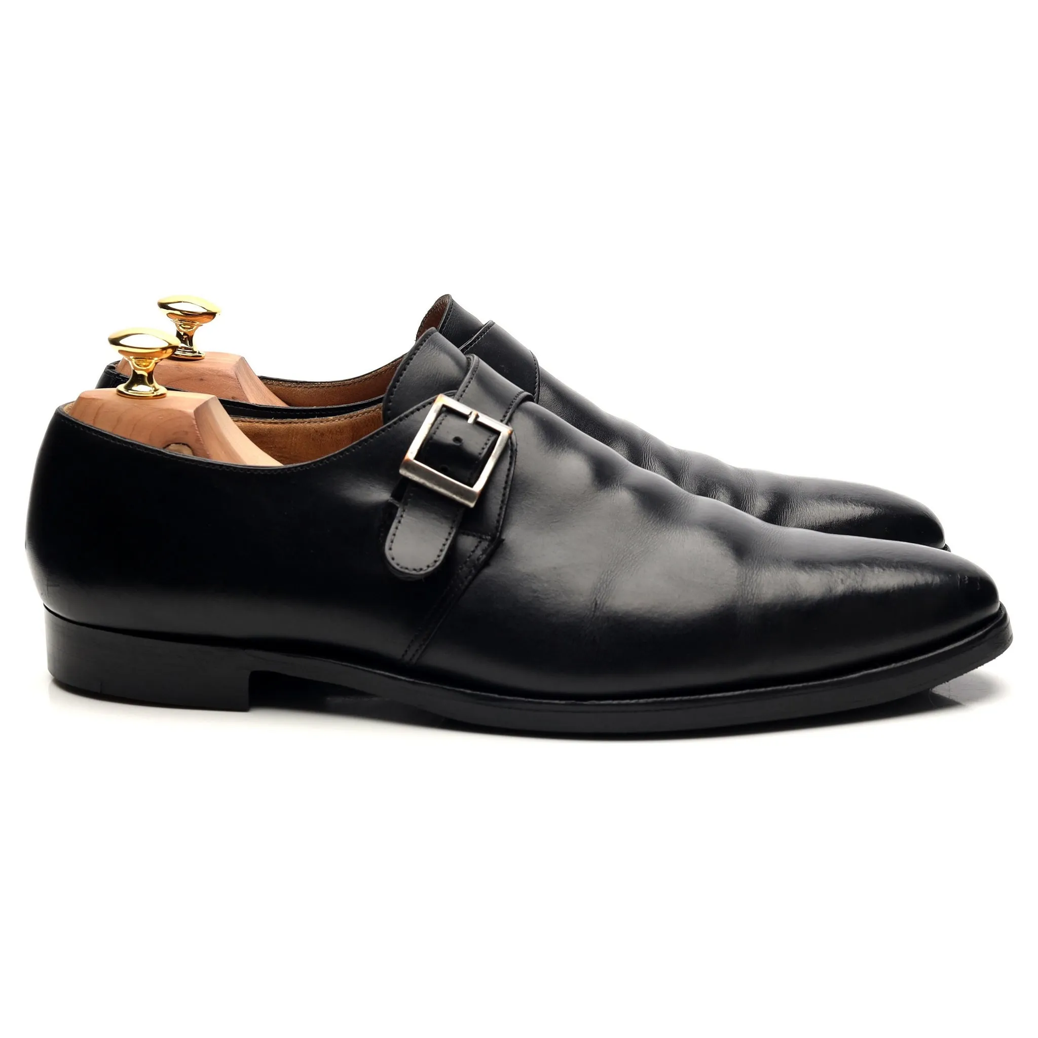 'Monkton' Black Leather Monk Strap UK 9.5 E