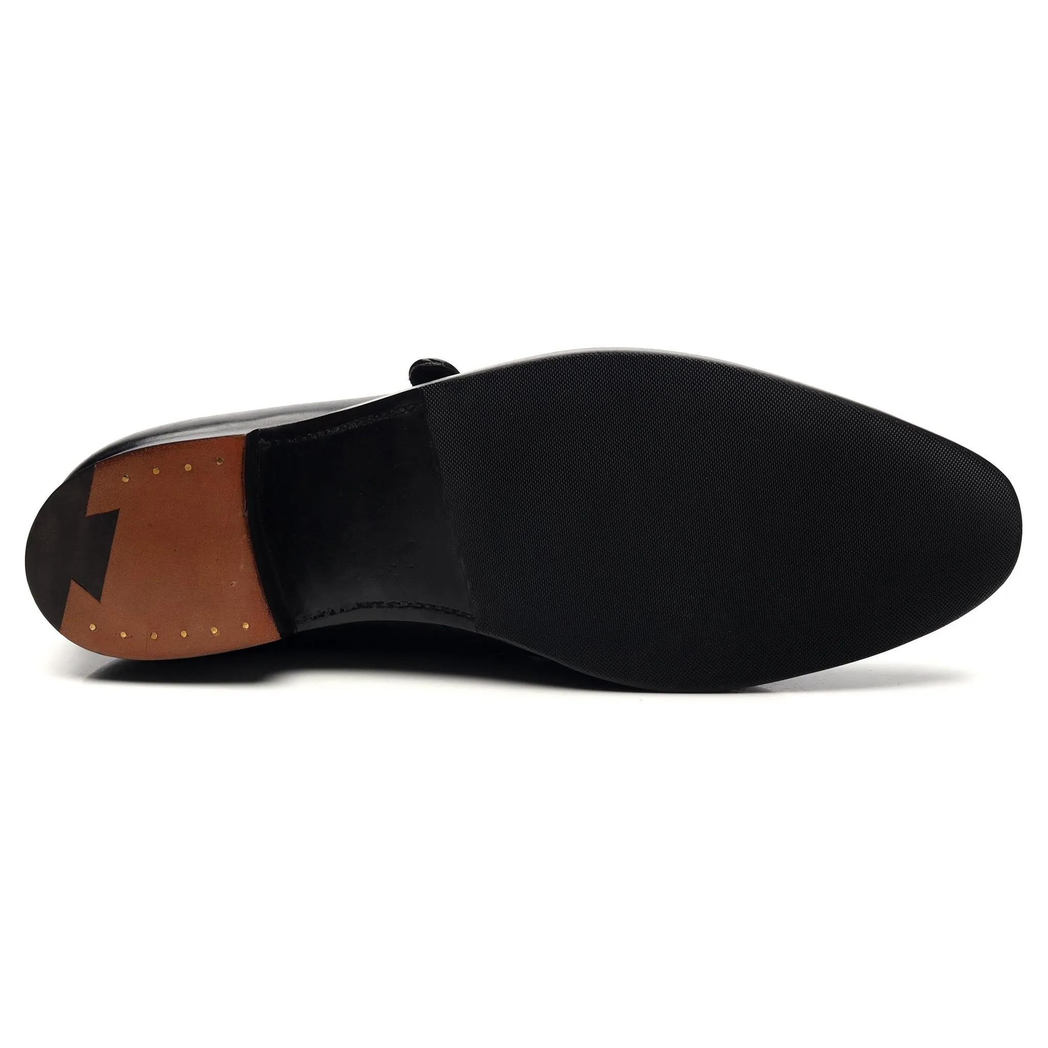 'Monkton' Black Leather Monk Strap UK 9.5 E