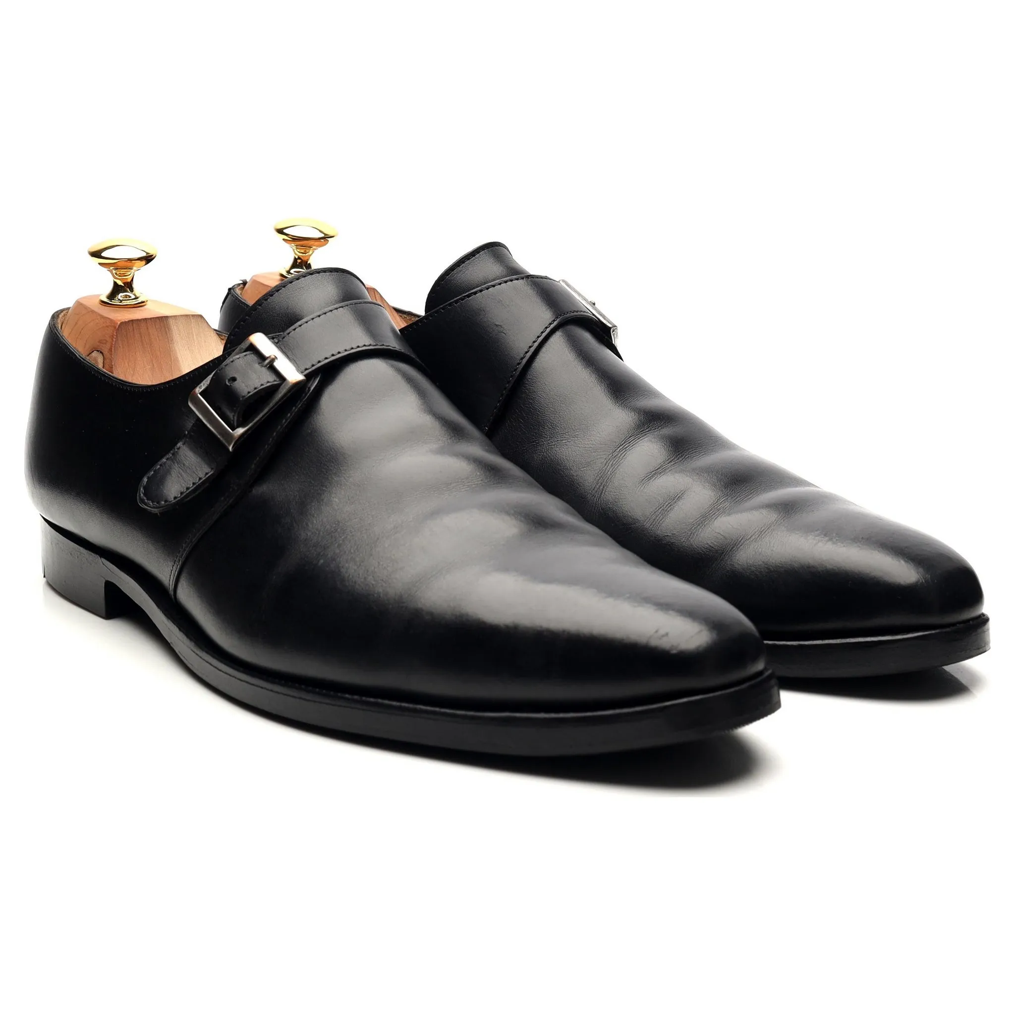 'Monkton' Black Leather Monk Strap UK 9.5 E