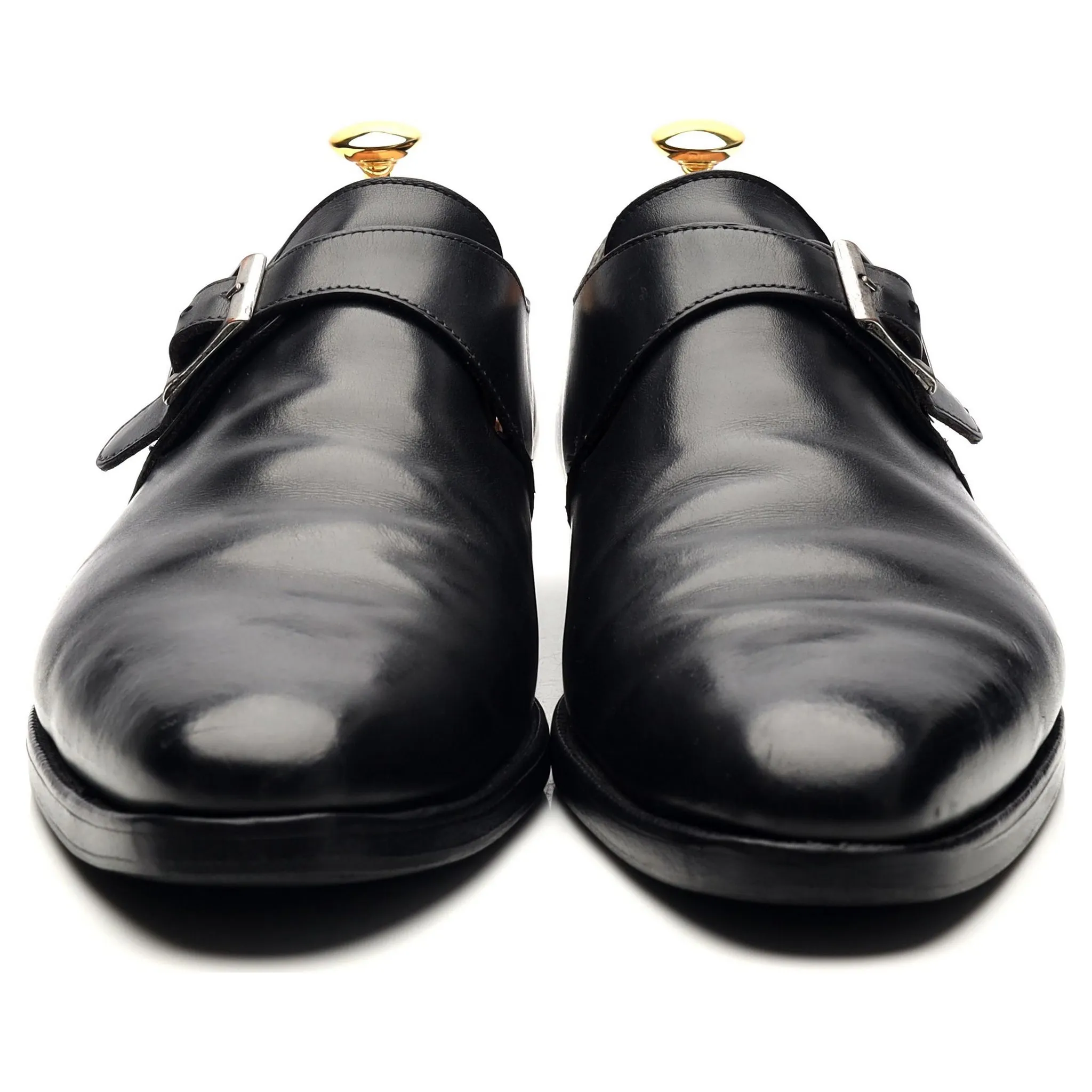'Monkton' Black Leather Monk Strap UK 9.5 E