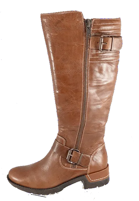 SOFFT Women's •Adama•  Riding Boot - Distressed Caramel Leather