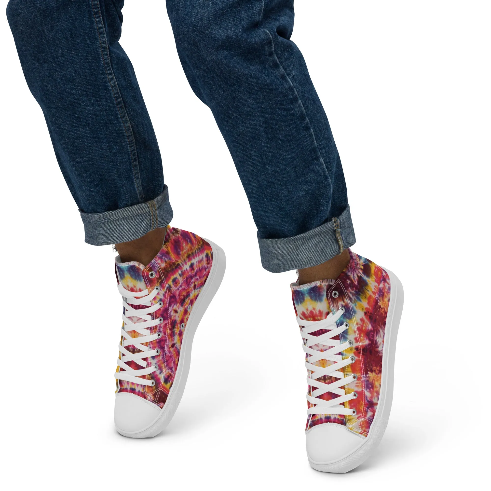 'Sunrise' Men’s high top canvas shoes