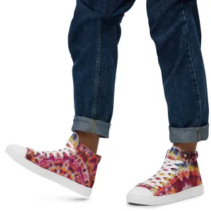'Sunrise' Men’s high top canvas shoes