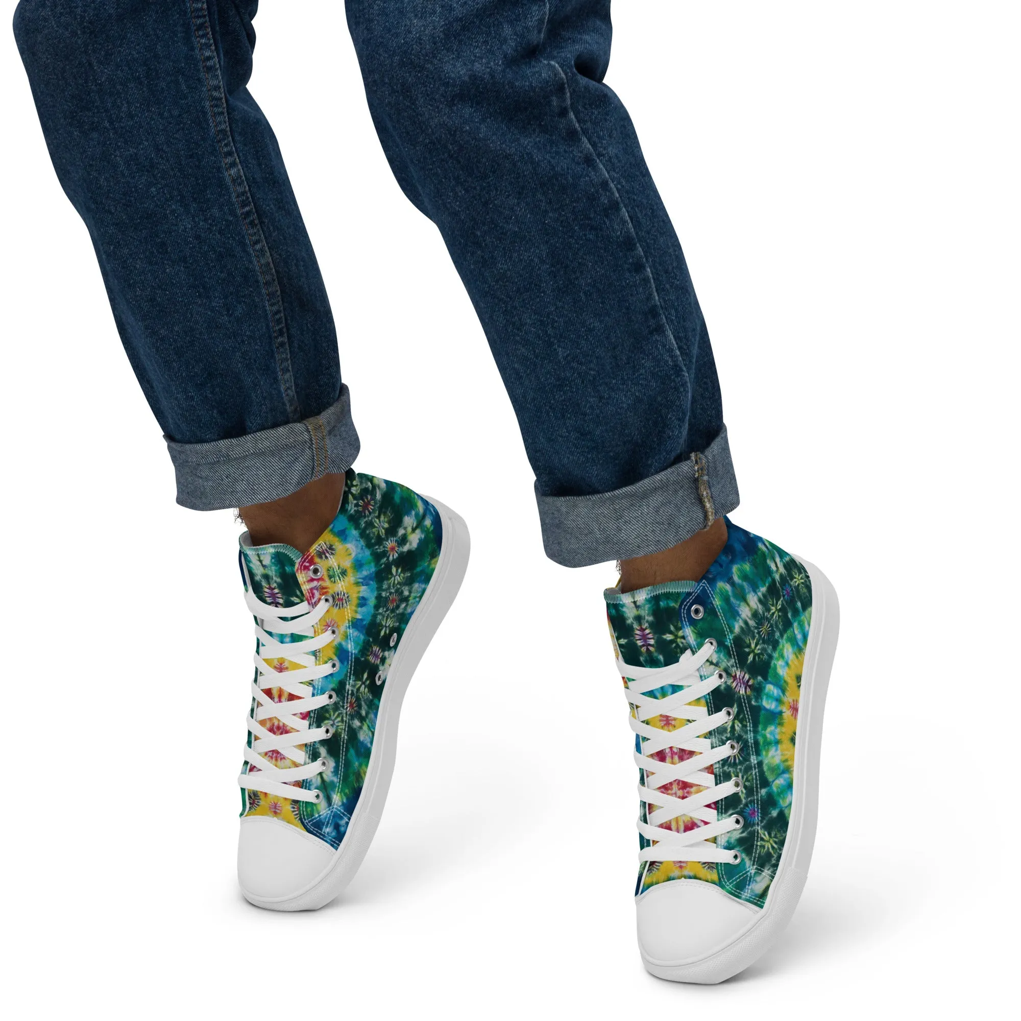 'Sunshine Daydream' Men’s high top canvas shoes