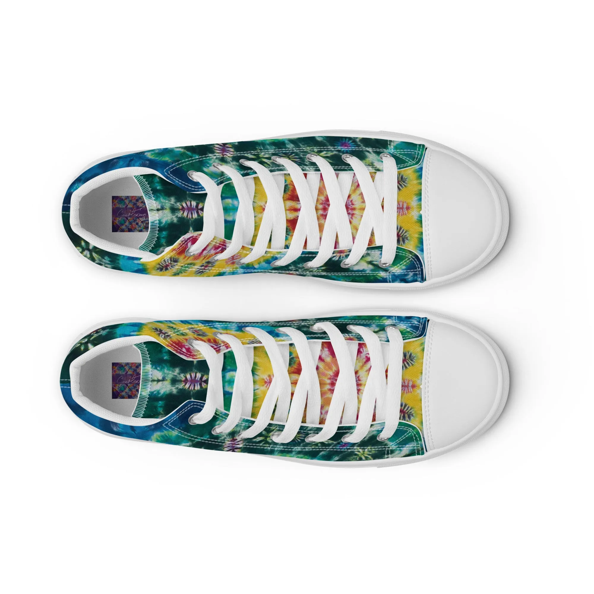 'Sunshine Daydream' Men’s high top canvas shoes