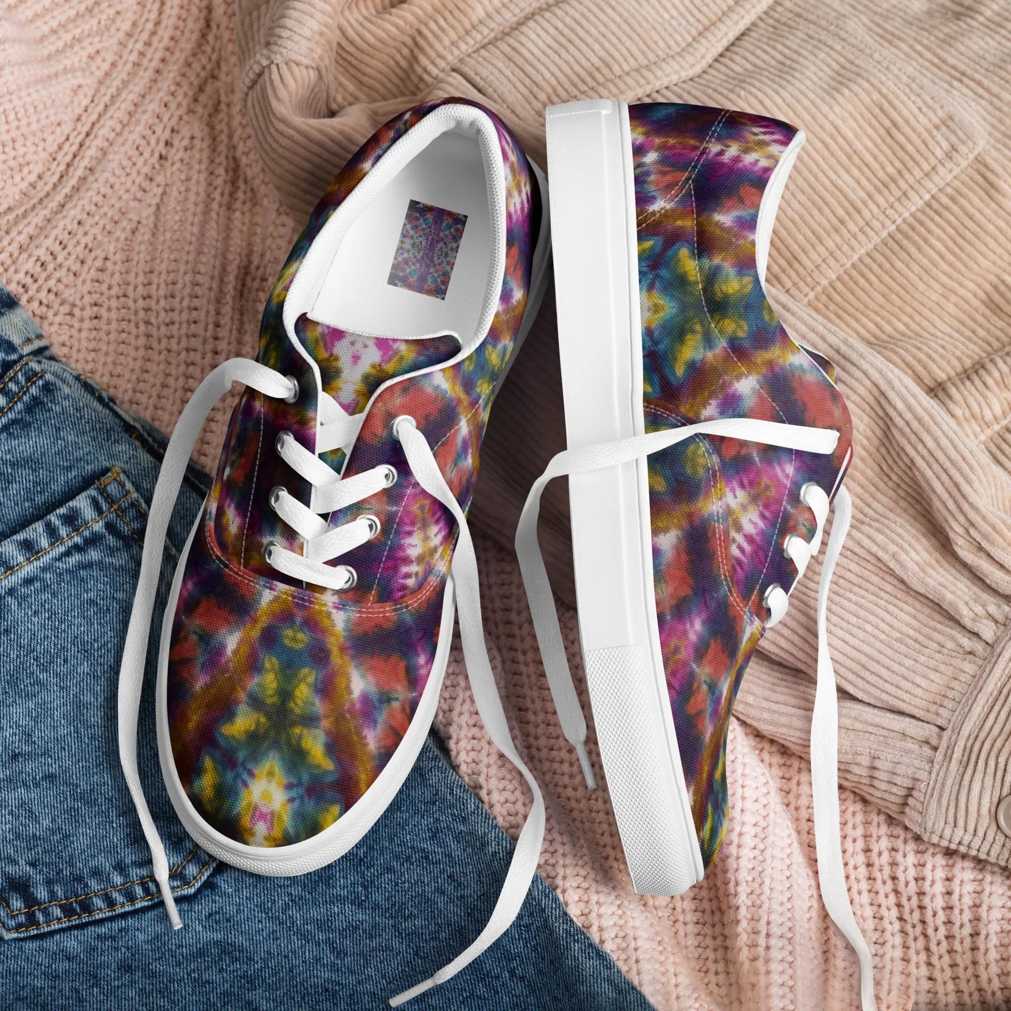 'The Ripple Effect' Men’s lace-up canvas shoes