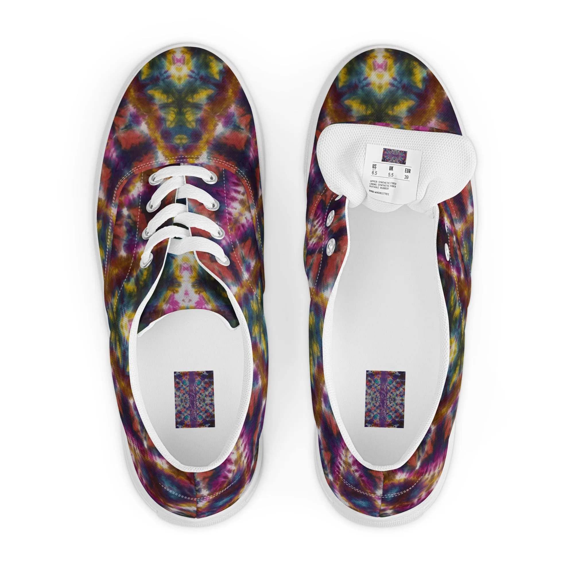 'The Ripple Effect' Men’s lace-up canvas shoes