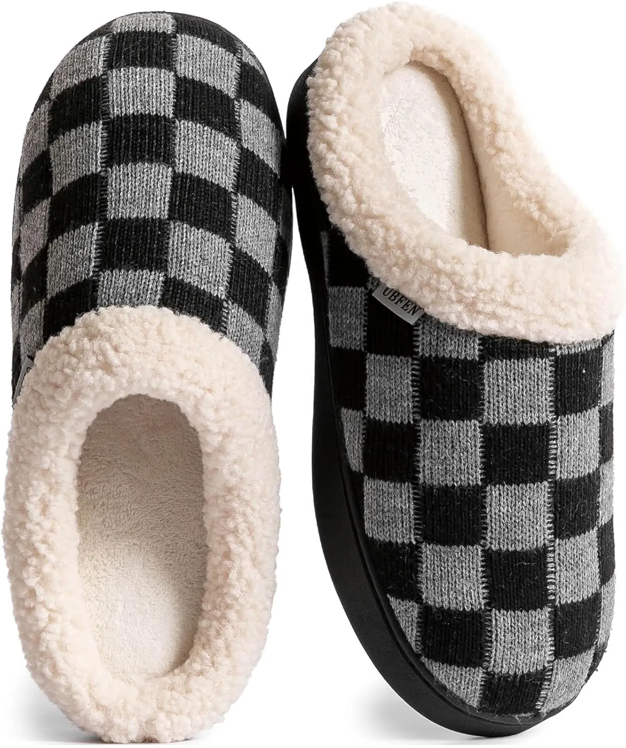 UBFEN Mens Slippers for Indoor Bedroom Memory Foam House Shoes Lightweight Slip On Outdoor Slipper