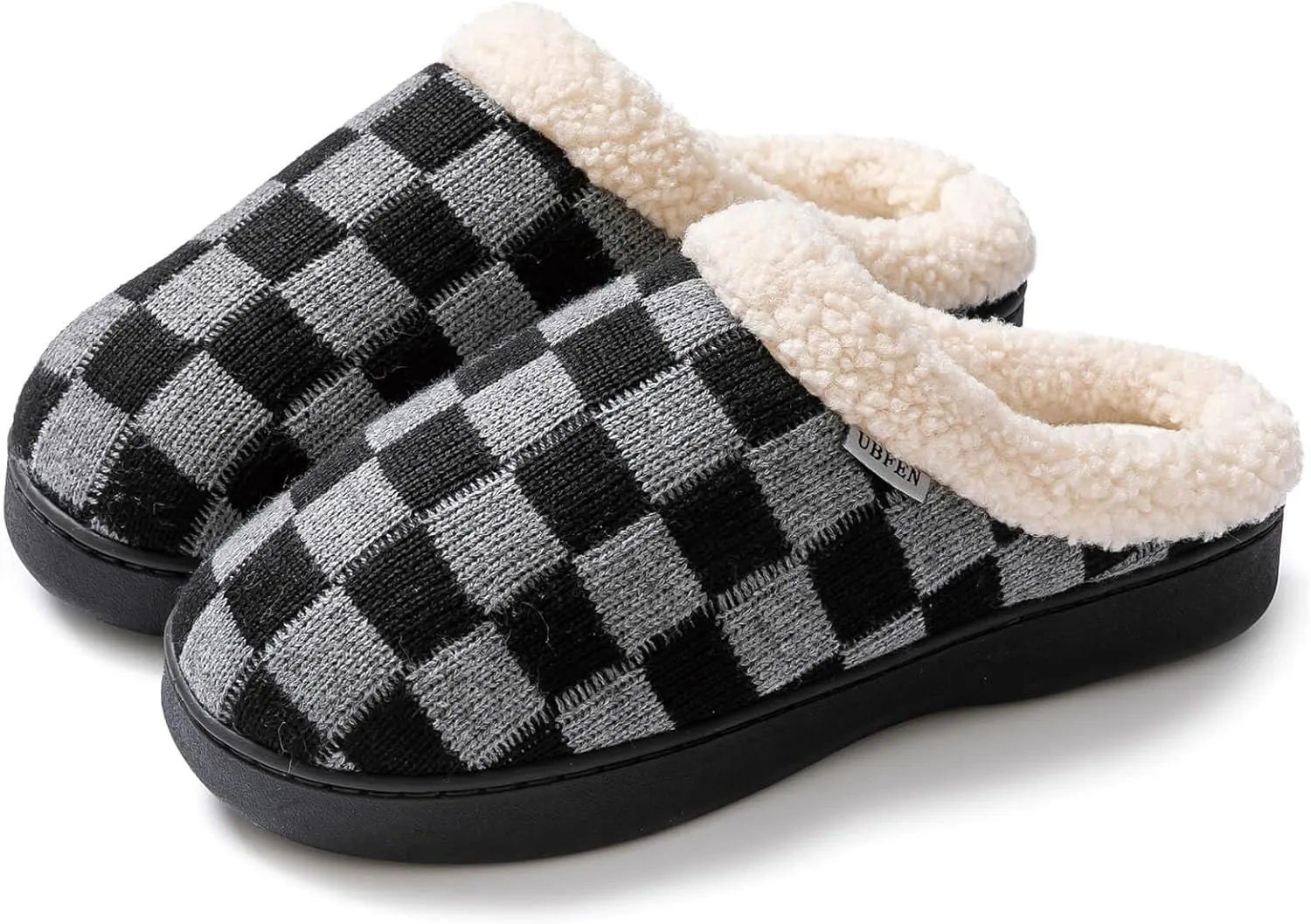 UBFEN Mens Slippers for Indoor Bedroom Memory Foam House Shoes Lightweight Slip On Outdoor Slipper