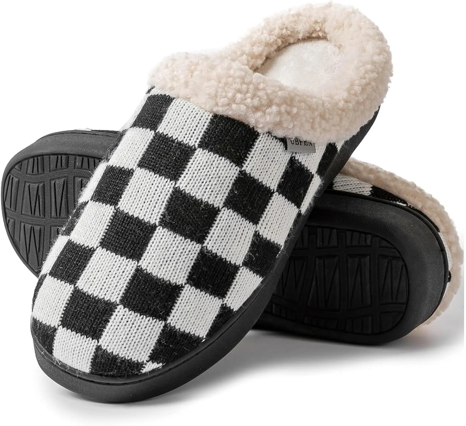 UBFEN Mens Slippers for Indoor Bedroom Memory Foam House Shoes Lightweight Slip On Outdoor Slipper