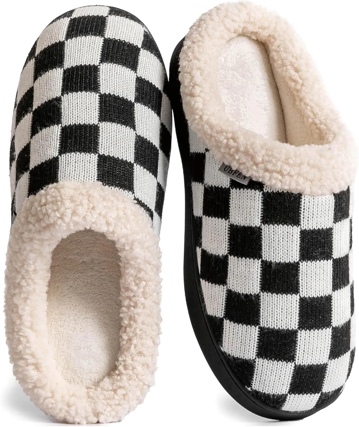 UBFEN Mens Slippers for Indoor Bedroom Memory Foam House Shoes Lightweight Slip On Outdoor Slipper
