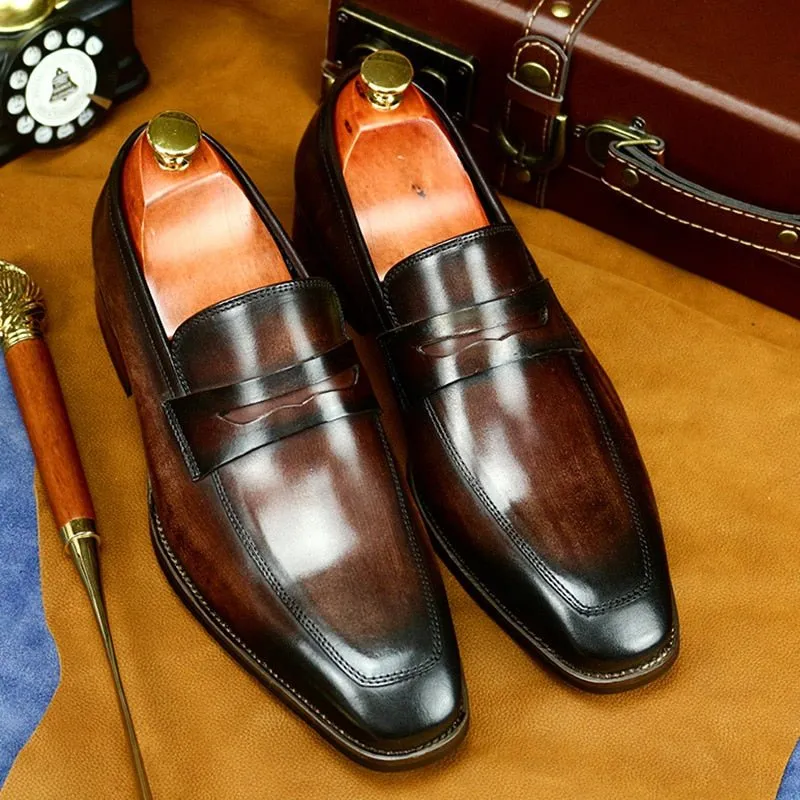 Veltique Luxe Croc Slip-Ons