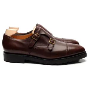 'William' Brown Leather Double Monk Strap UK 10.5 E